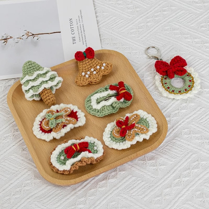 Christmas diy woolen hairpin