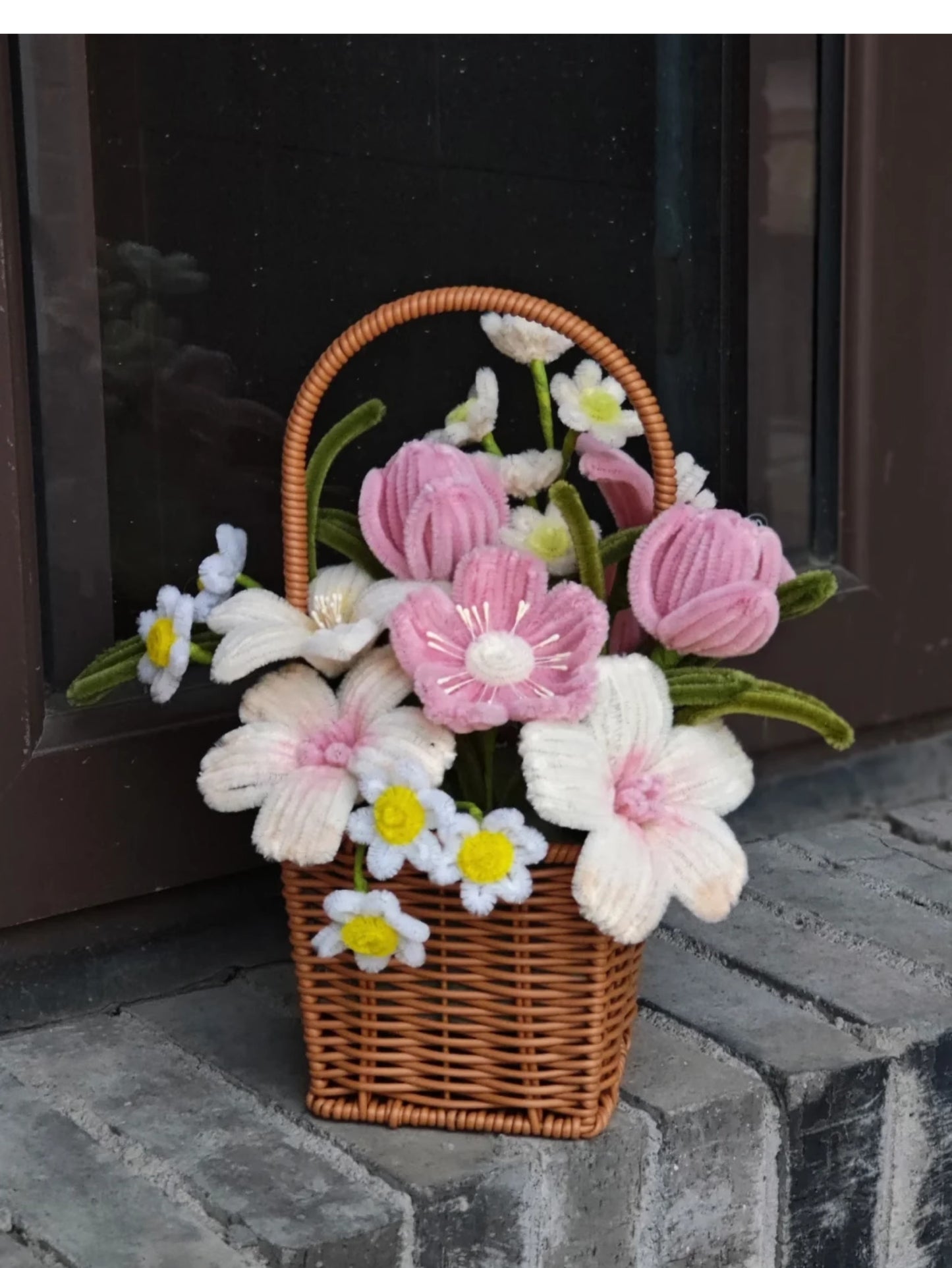 Diy Twist stick flower basket
