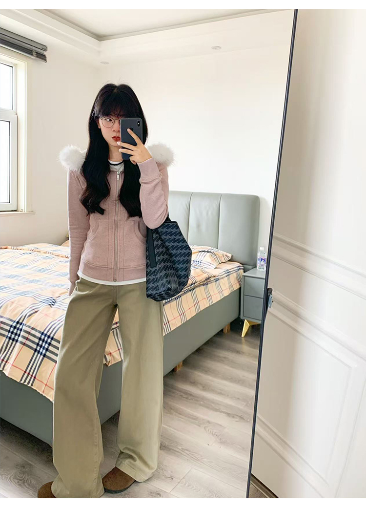 fur hooded coquette sweatshirt jacket