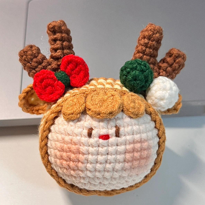 Christmas hand-knitted diy cute keychain