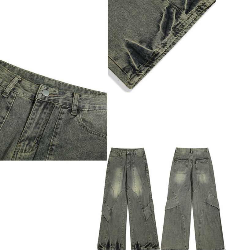 Grunge Distressed Street Retro Baggy Jeans