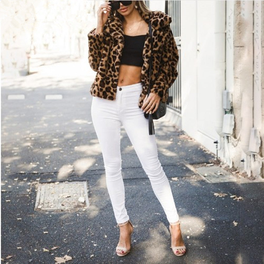 Retro Leopard Faux Fur Jacket