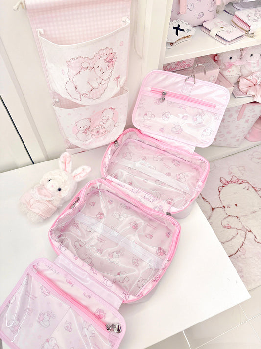 kawaii cat toiletry bag