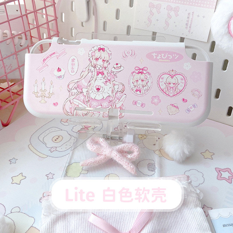 Cute pink switch oled protective case