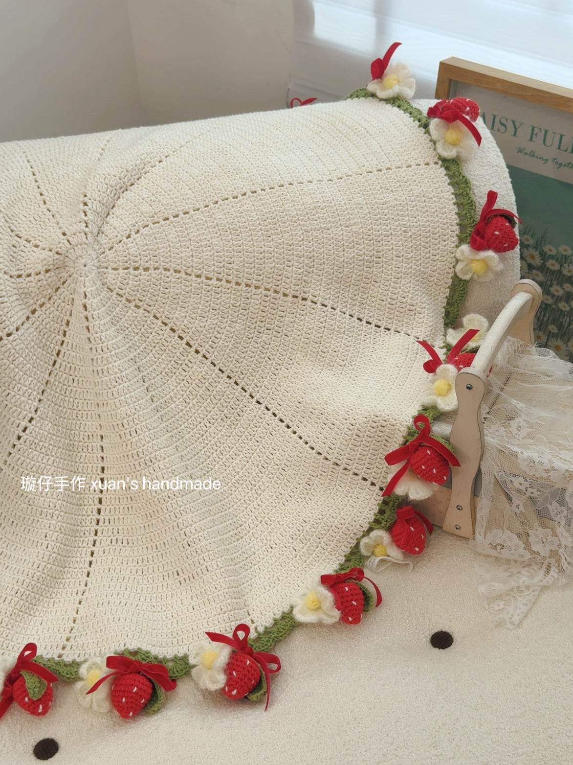 Crochet Handmade DIY Little Berry Blanket