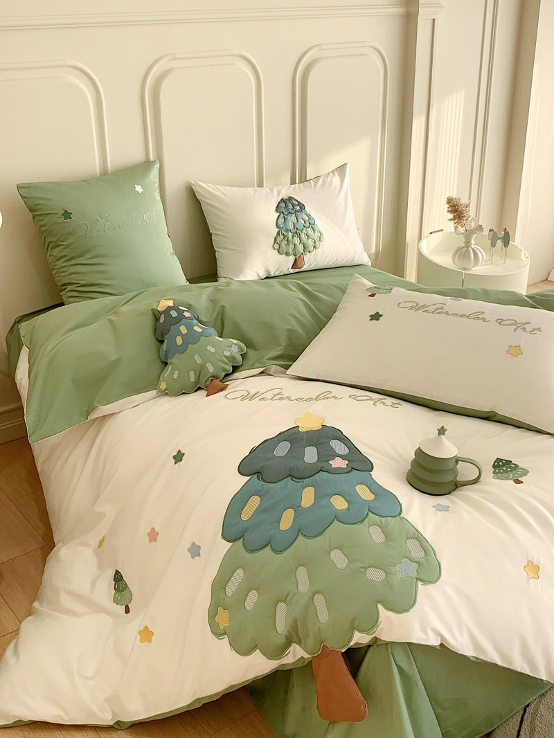 Christmas cotton bedding four-piece set