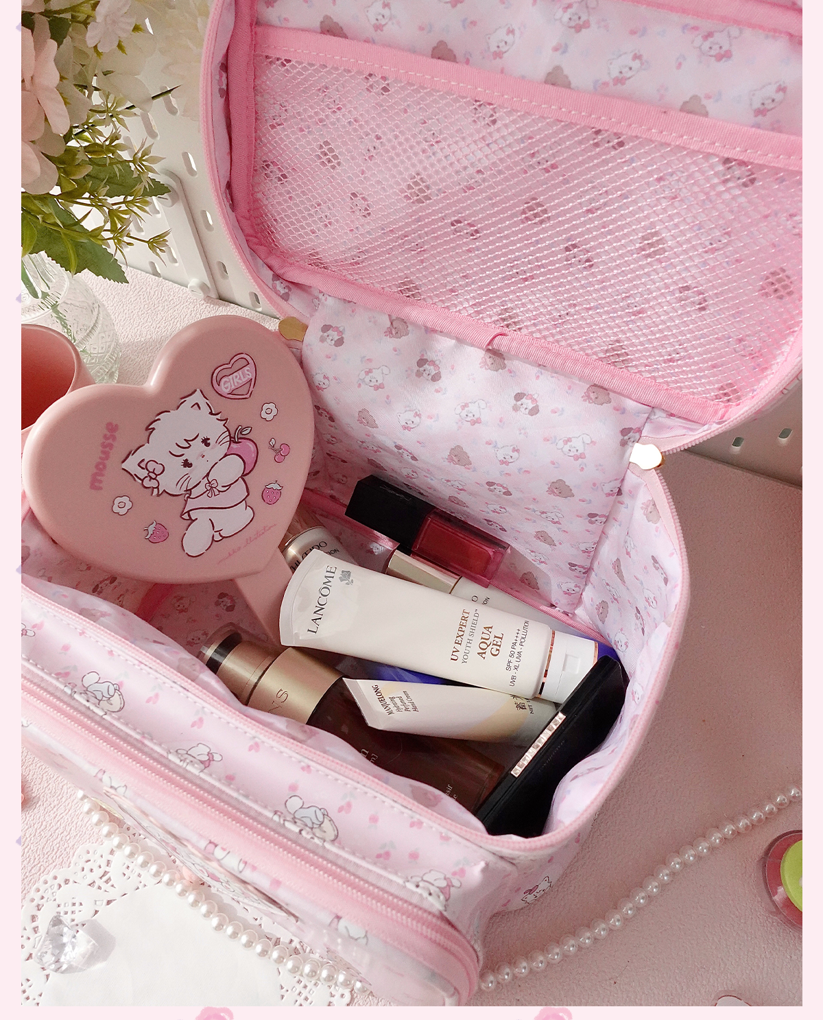 cute mikko large-capacity portable cosmetic bag