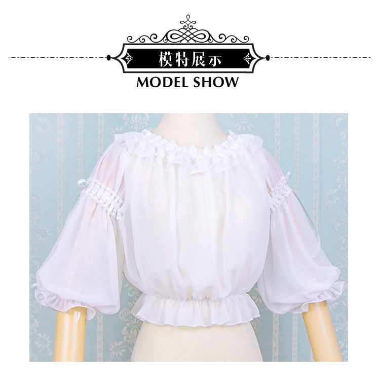 Middle Sleeve Chiffon Lolita Blouse
