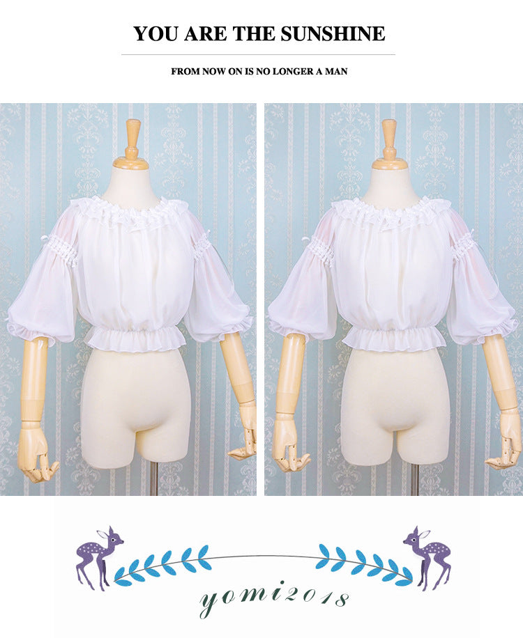 Middle Sleeve Chiffon Lolita Blouse