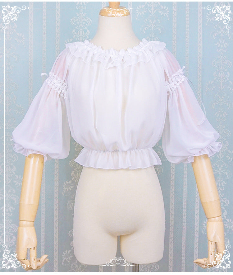 Middle Sleeve Chiffon Lolita Blouse