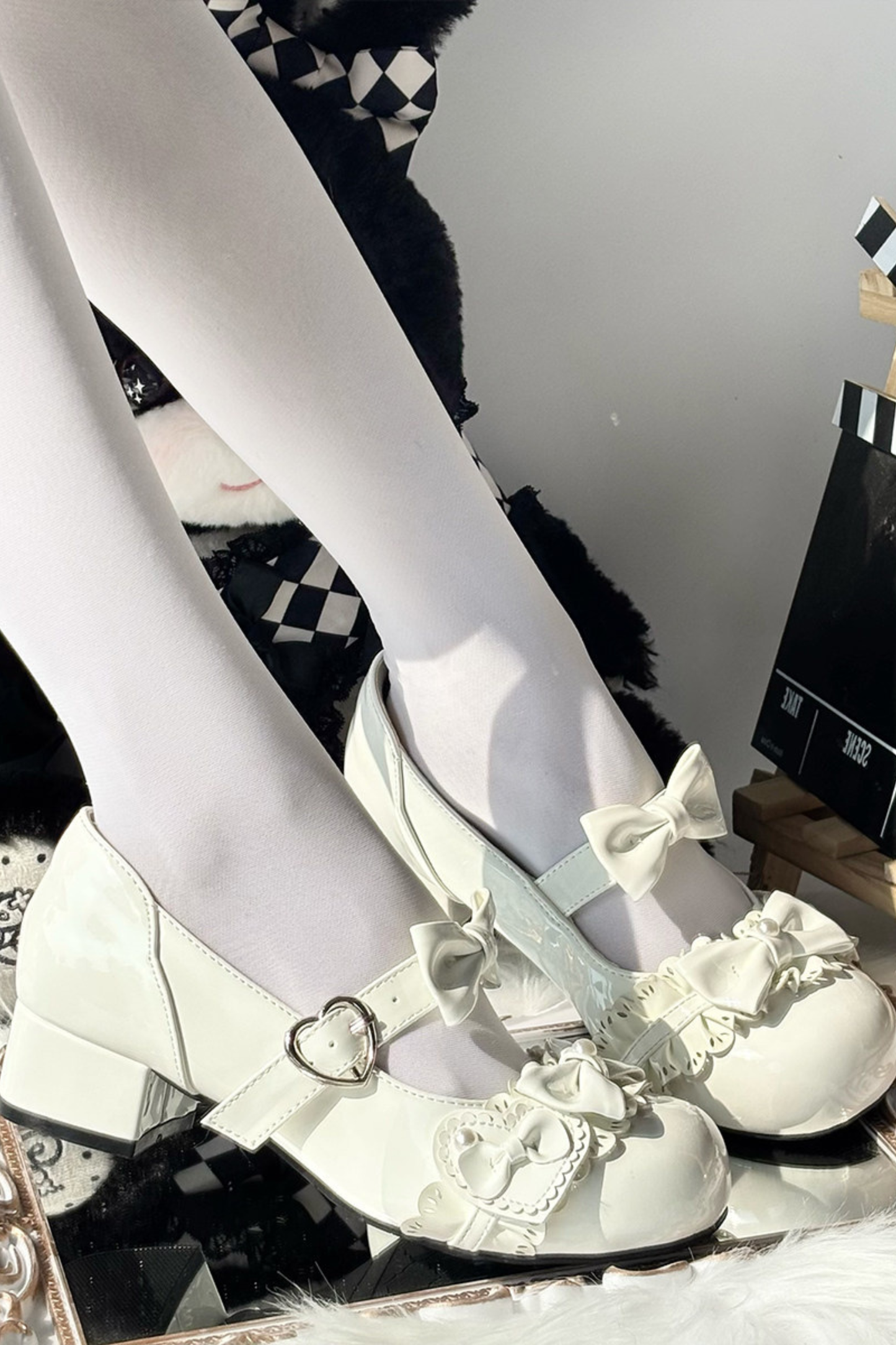 Ribbon Mousse Cake Round Toe Lolita Shoes