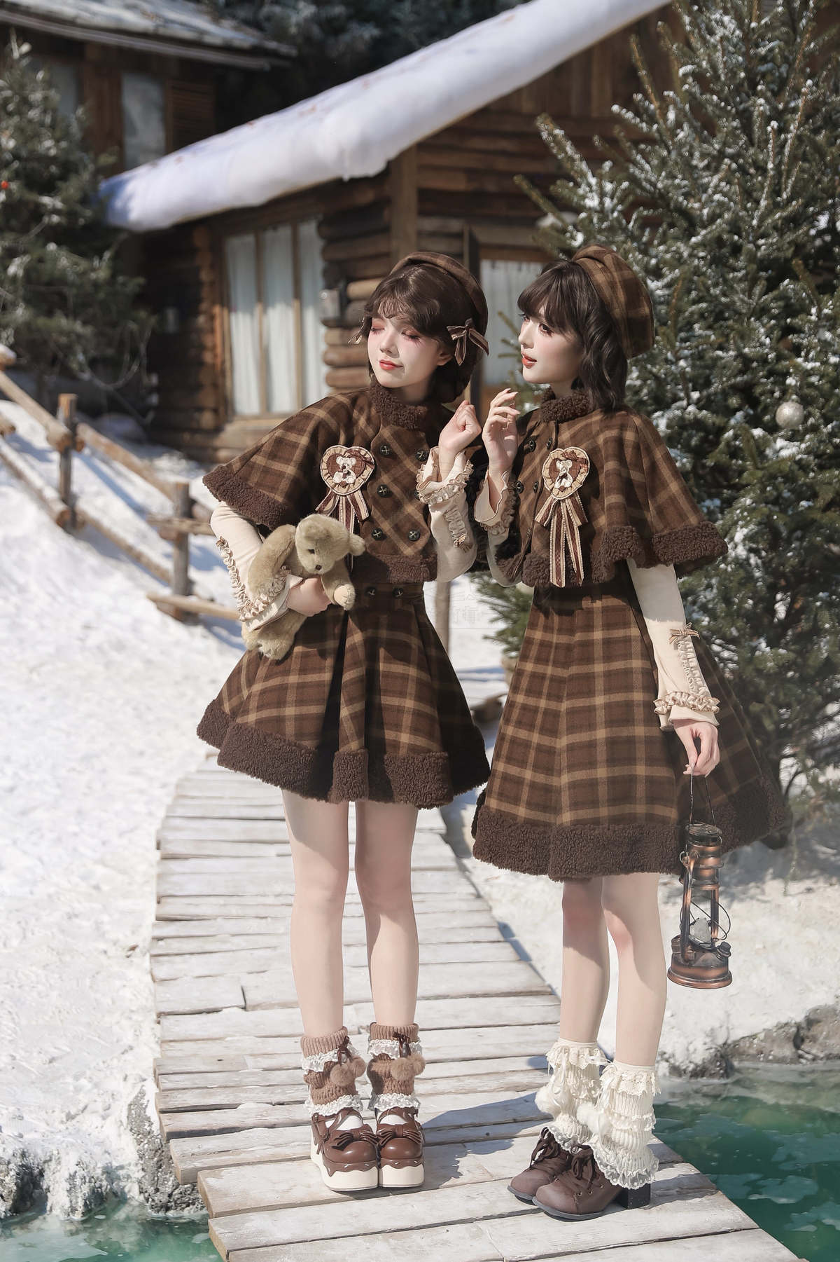 【February 28 Reservation Deadline】Doll Check Lolita Cape + Dress + Skirt + Tops