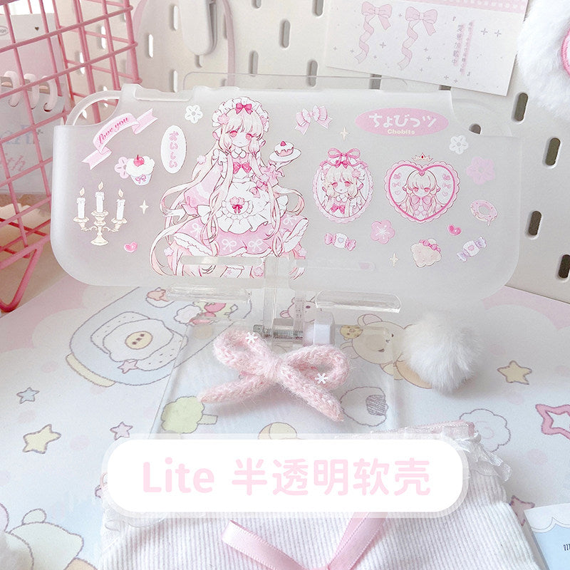 Cute pink switch oled protective case