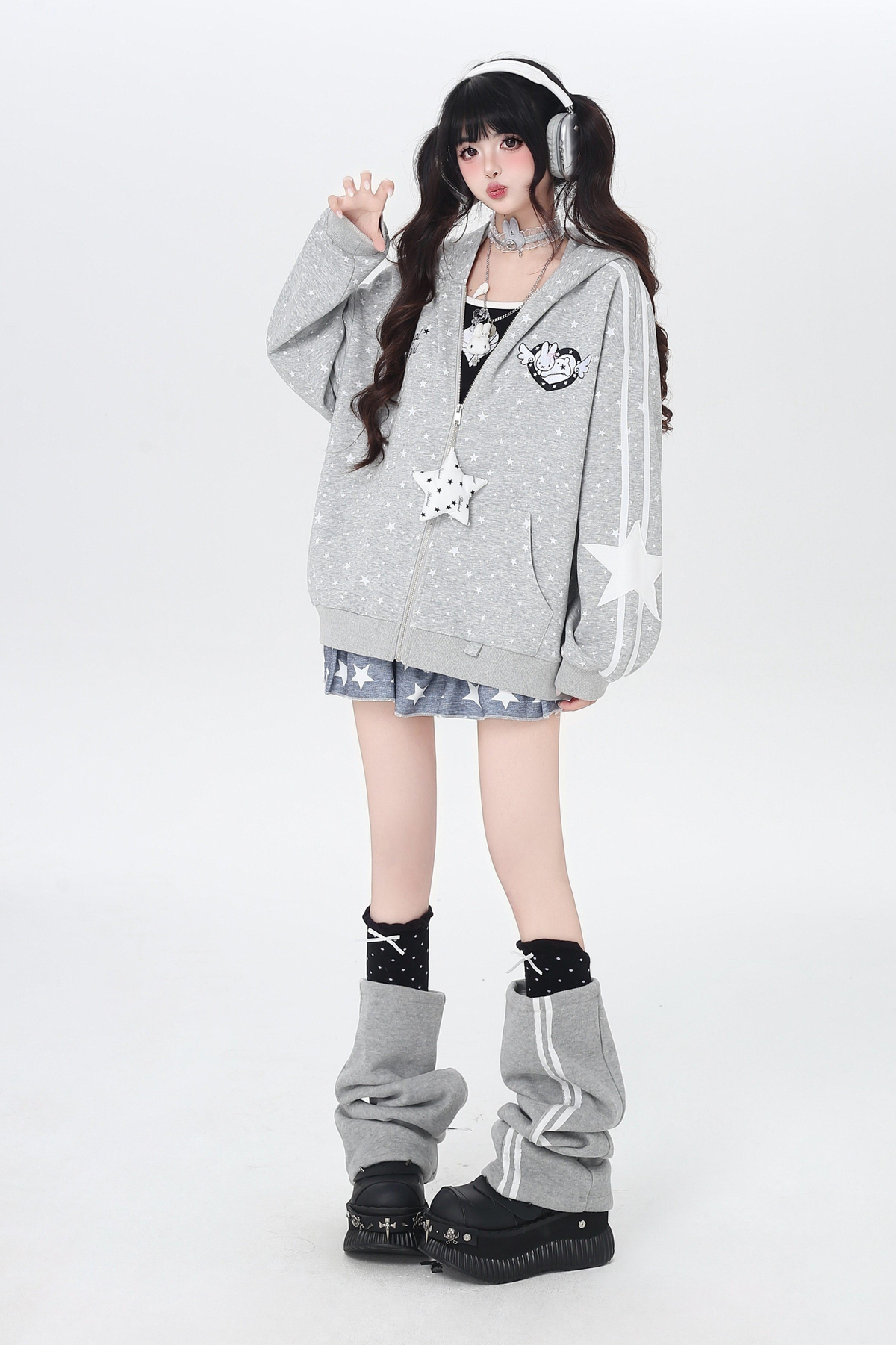 Heart Rabbit Hooded Jacket