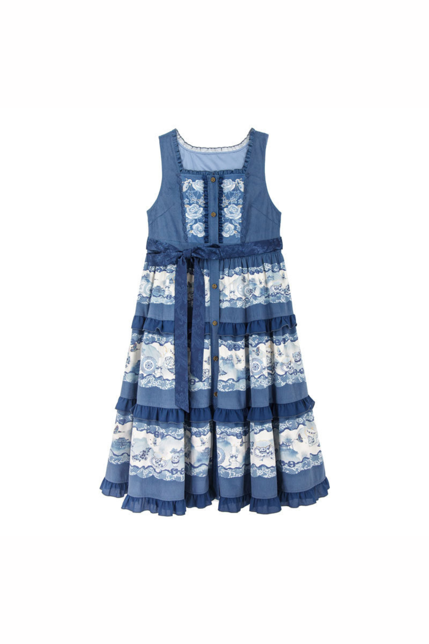 Snow Covered Celadon Vest Dress
