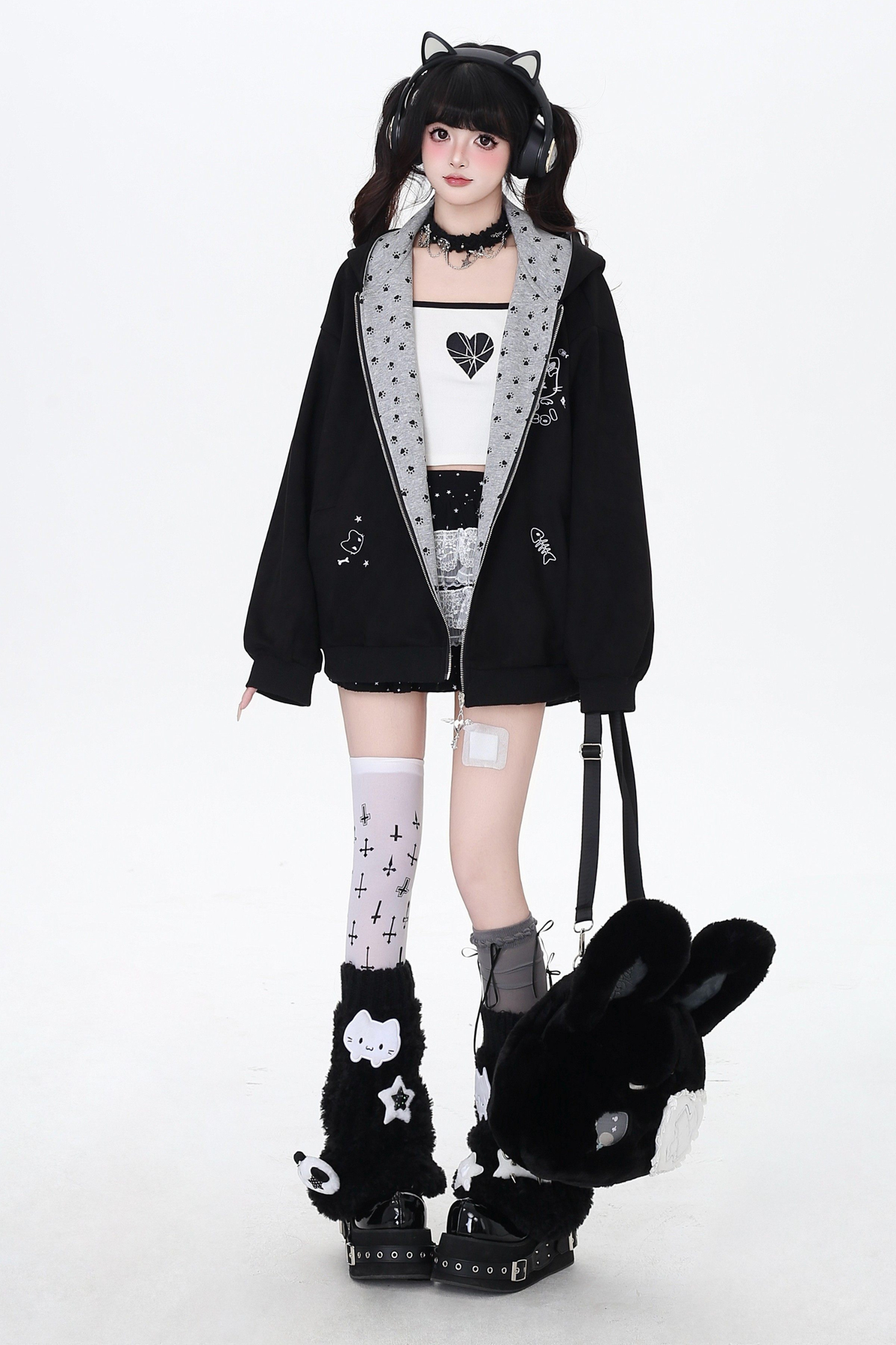 Subculture Cat Ear Hooded Jacket