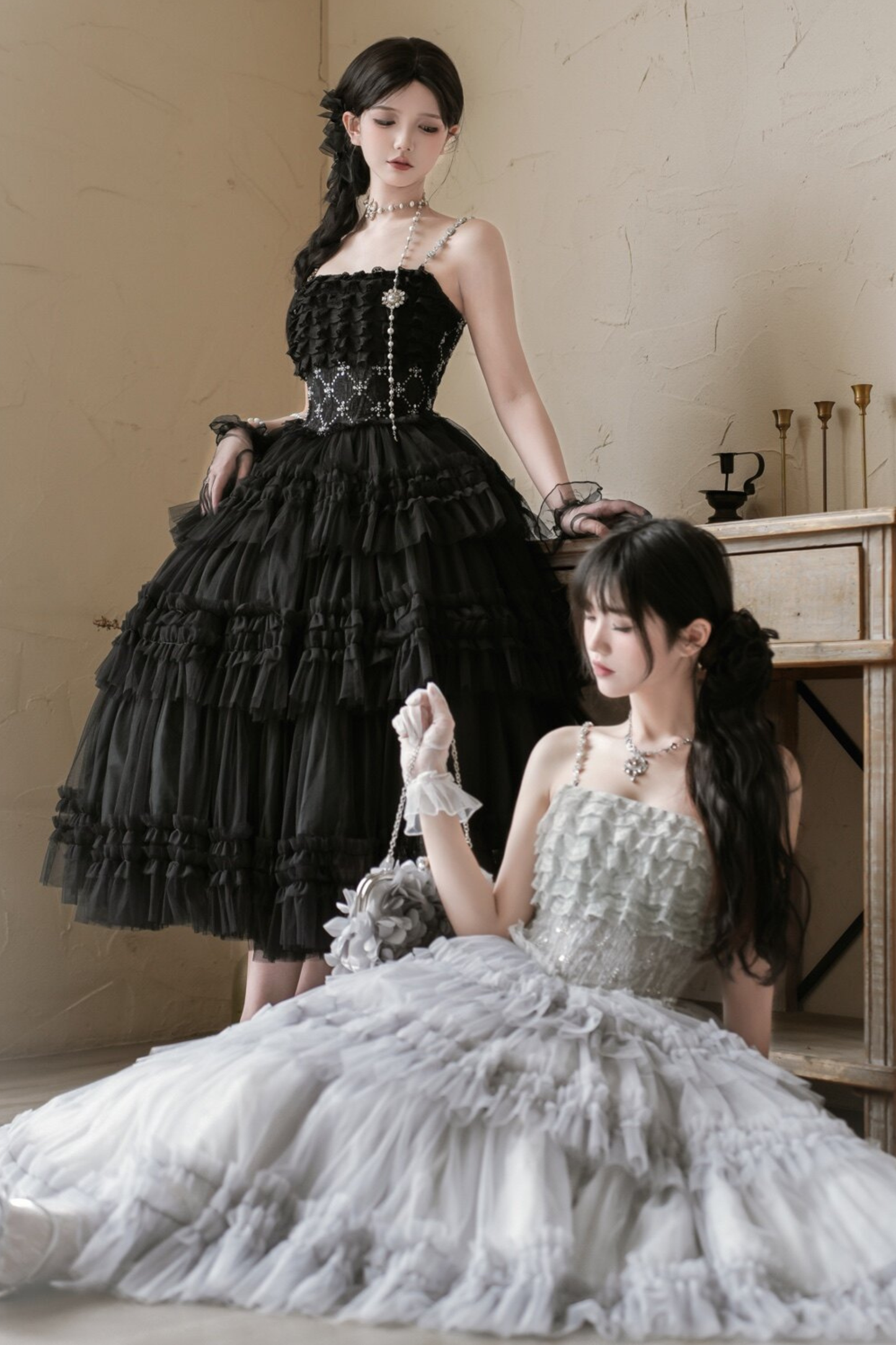Lace Swan Lolita Camisole Dress