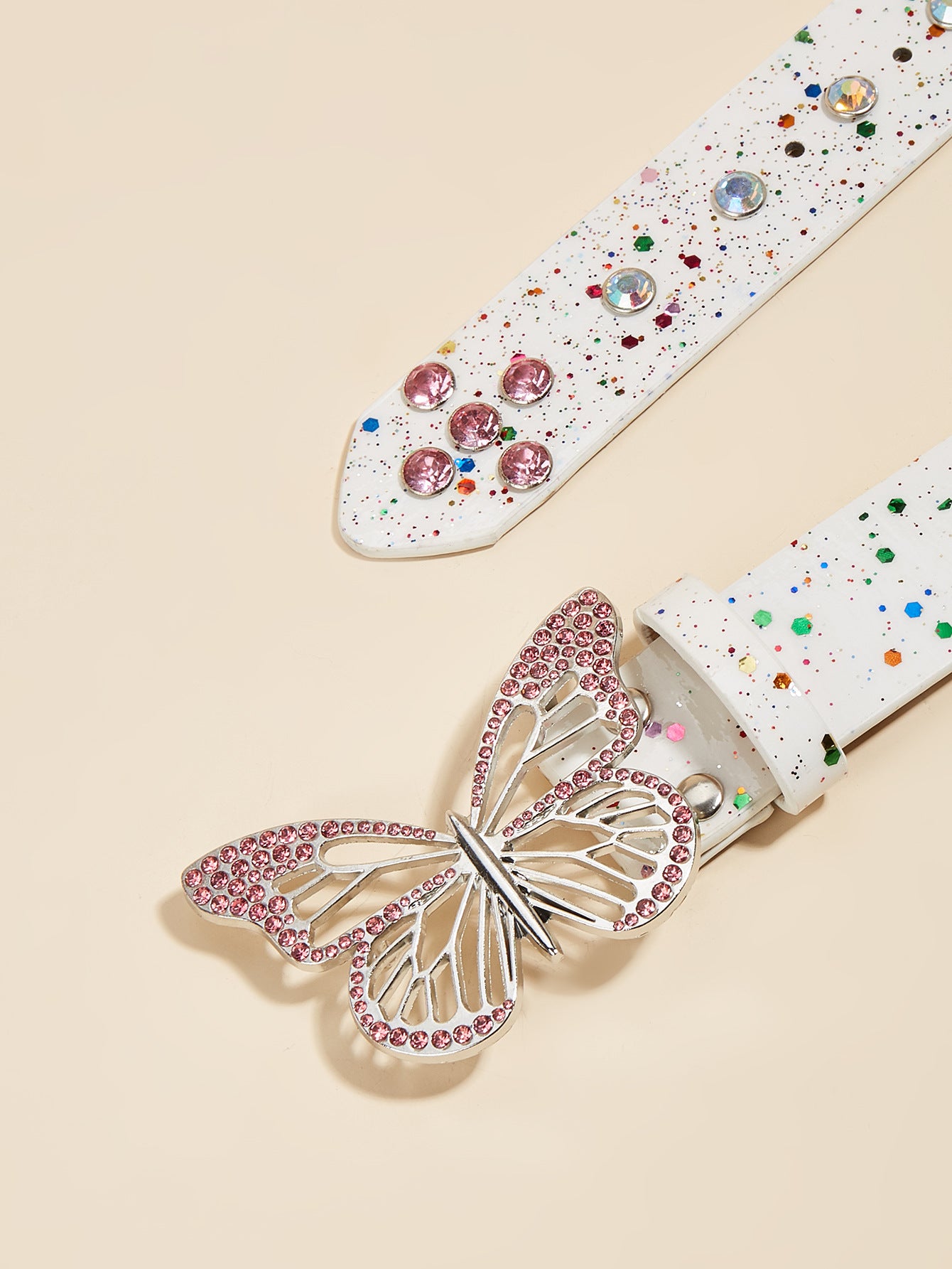 Y2K Butterfly Rhinestone Belt