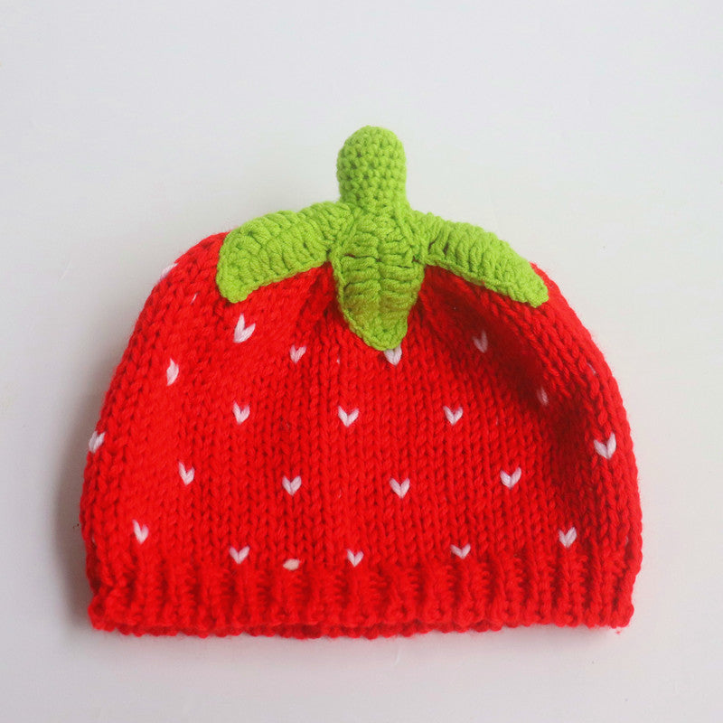 kawaii strawberry beanie