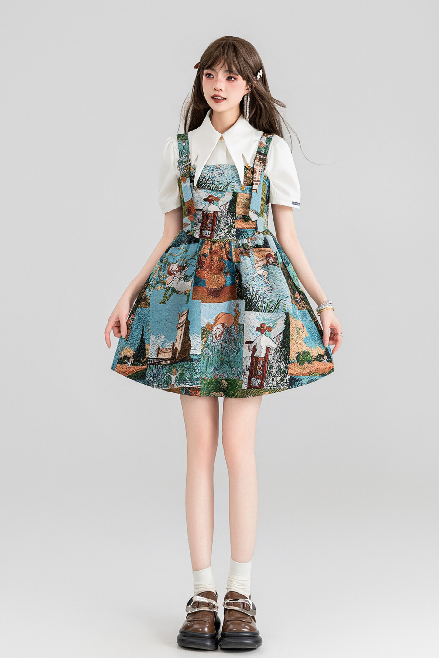 Jacquard Antique Painting Dress + Shirt