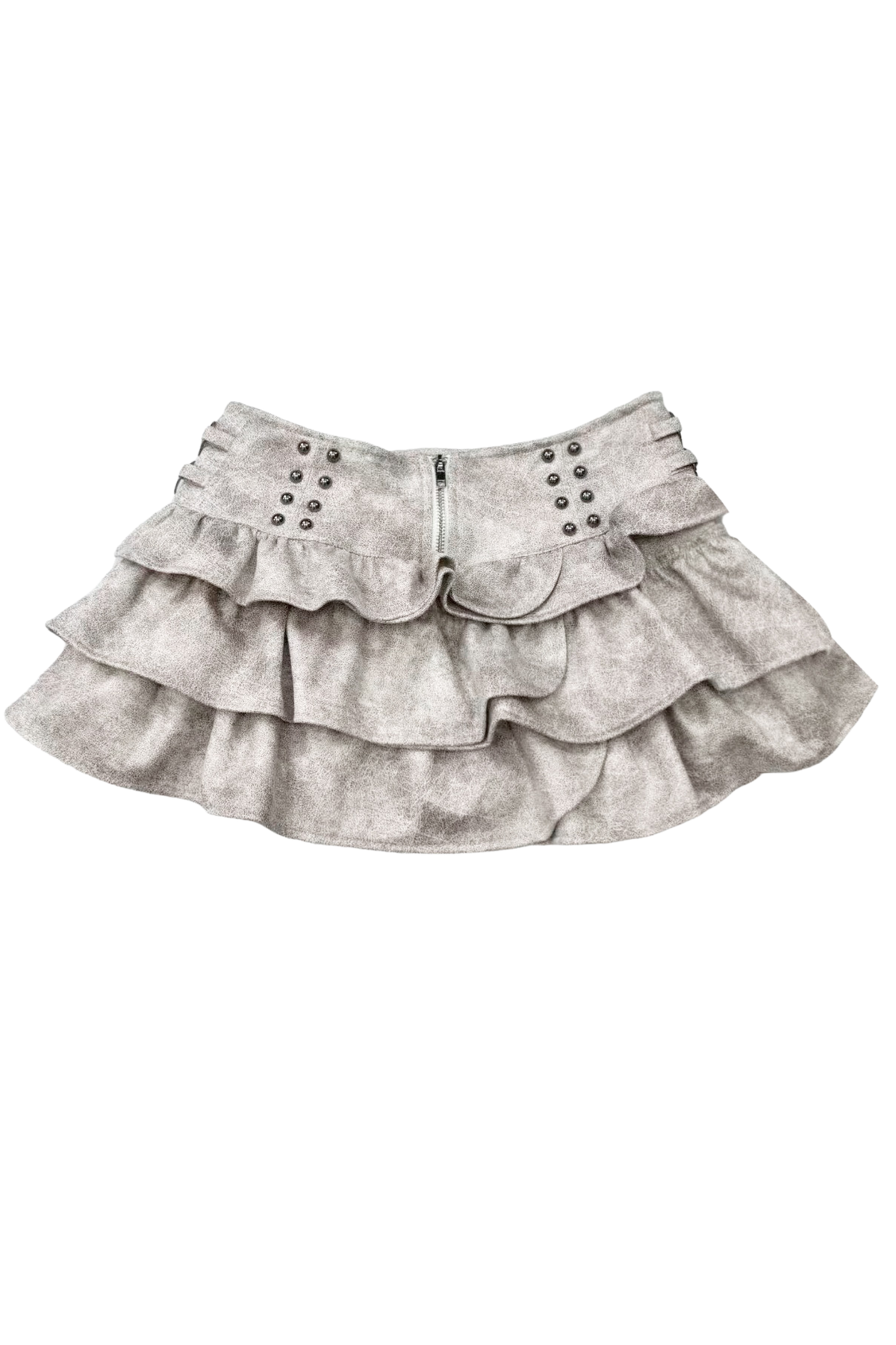 Suede Tie-Dye Retro Skirt