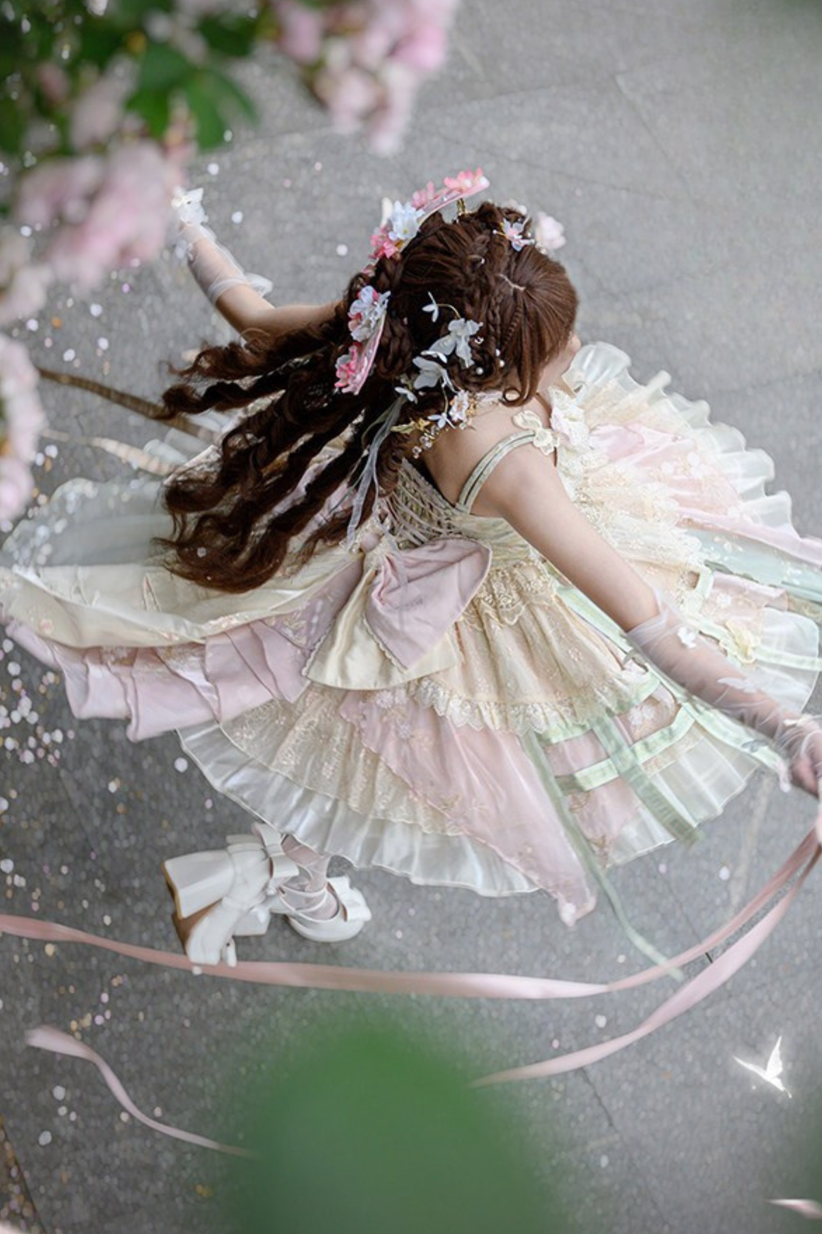 Gorgeous Butterfly Asymmetrical Lolita Dress + Accessories