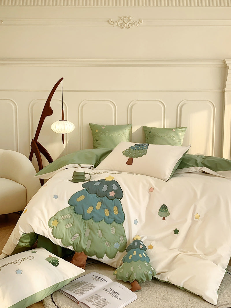 Christmas cotton bedding four-piece set