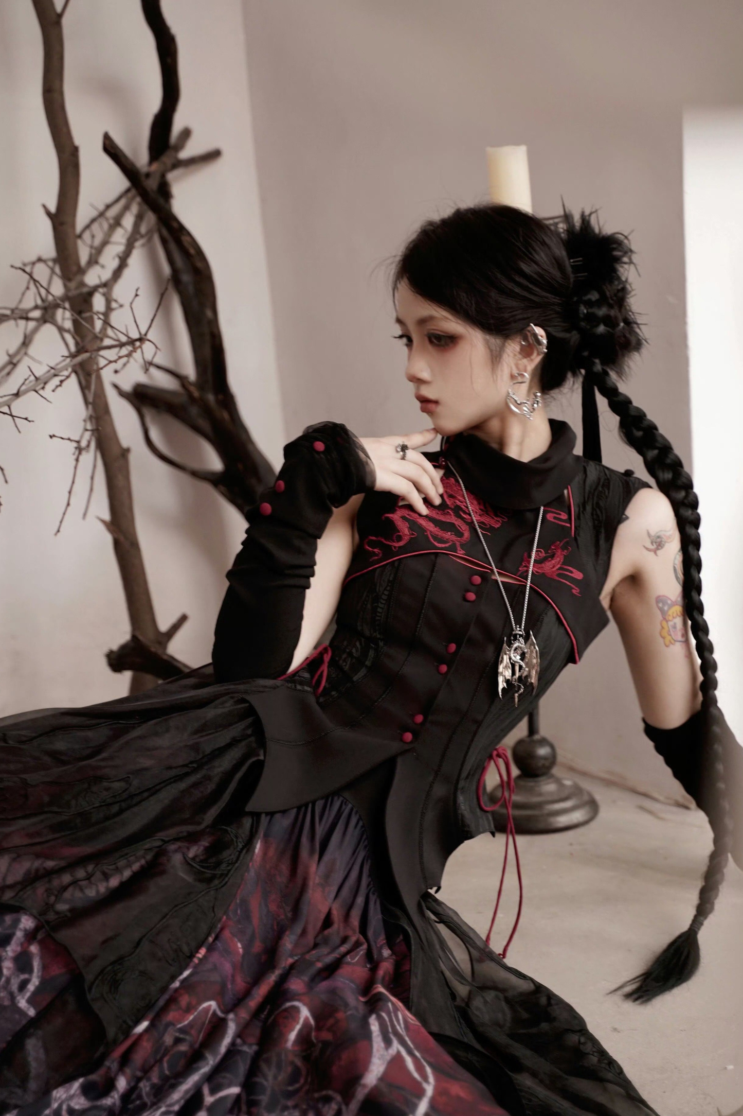 Mode Dragon Lolita Top + Skirt