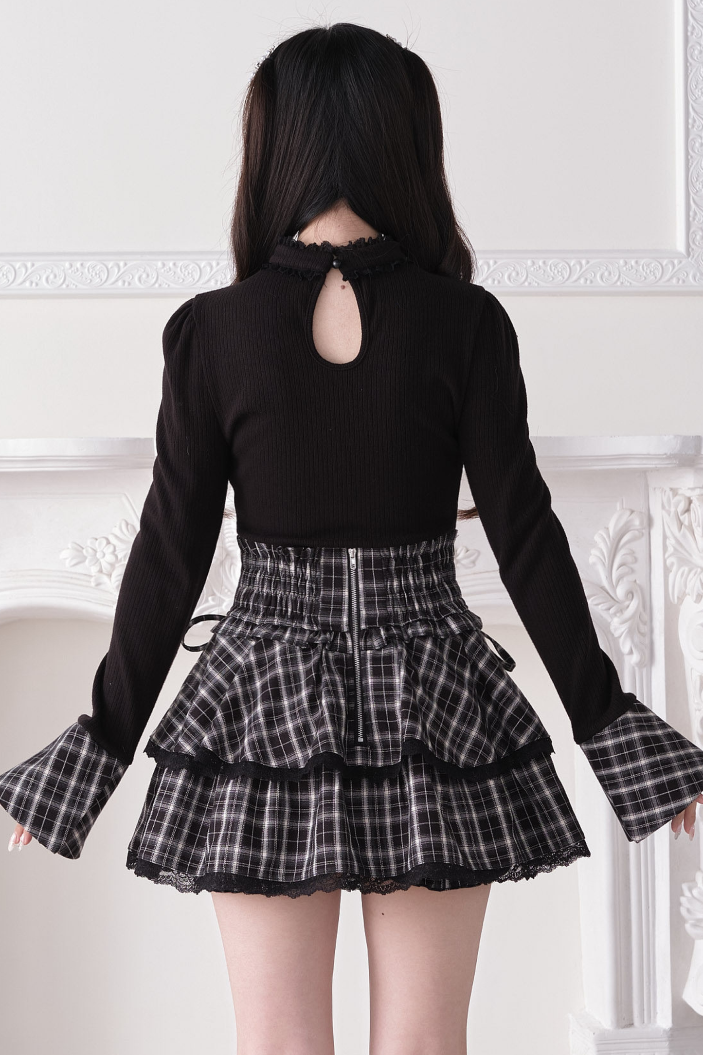 Lace Up Bow Knot Skirt
