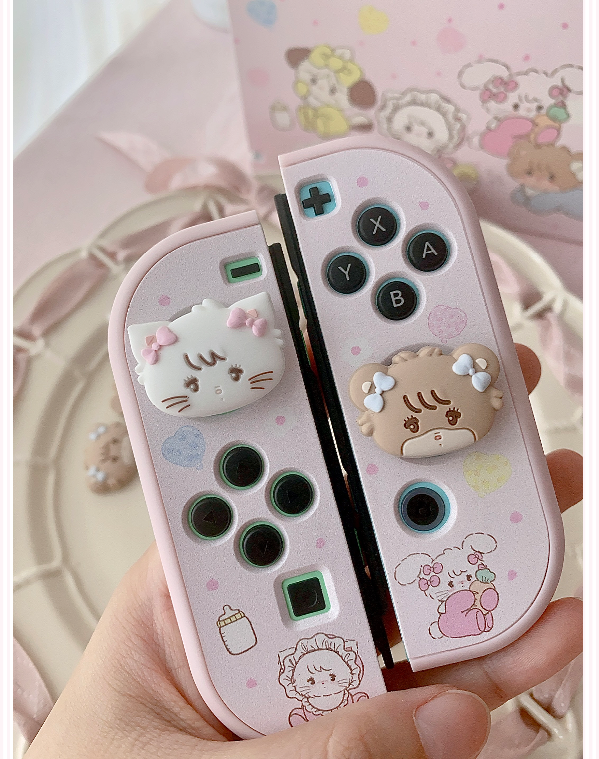 kawaii switch rocker cap silicone handle key cap