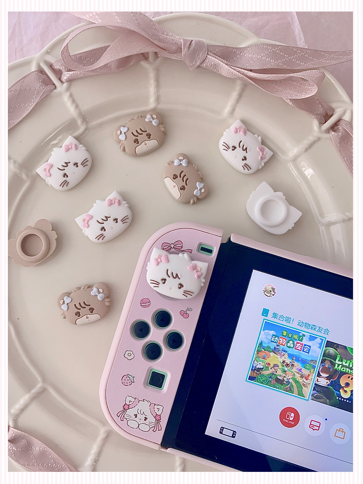 kawaii switch rocker cap silicone handle key cap