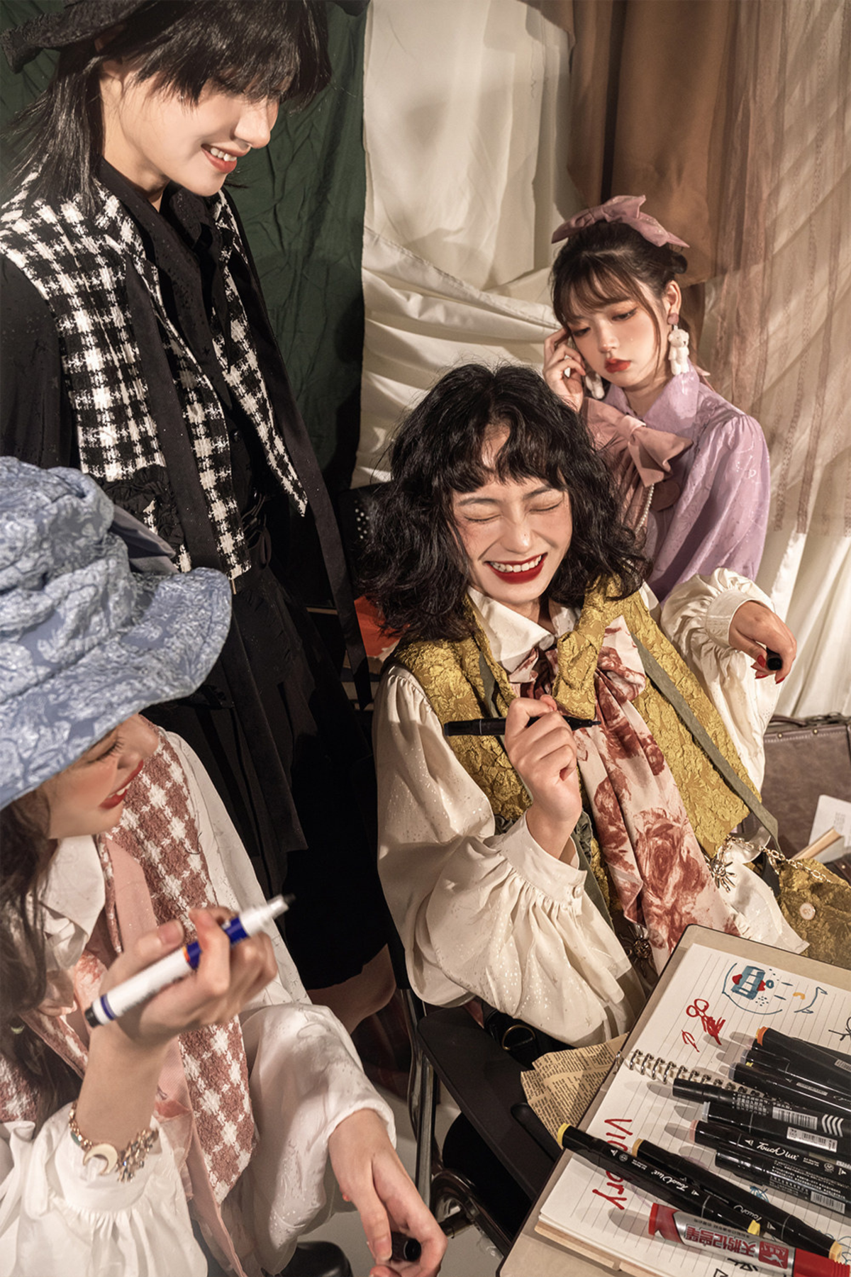 Golden Years Oil Painting Vest + Jacket + Skirt