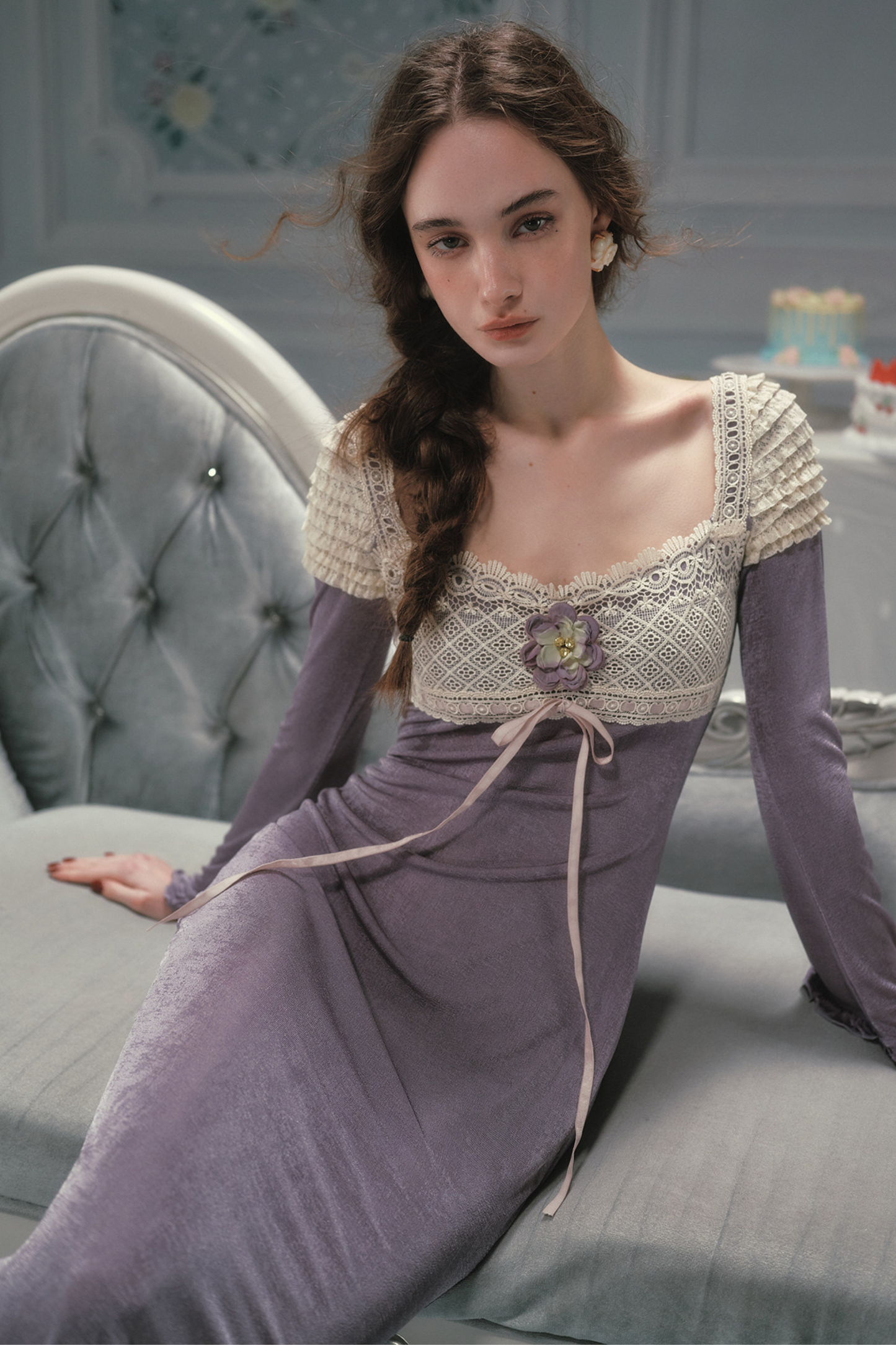 Slim Lace Long Dress