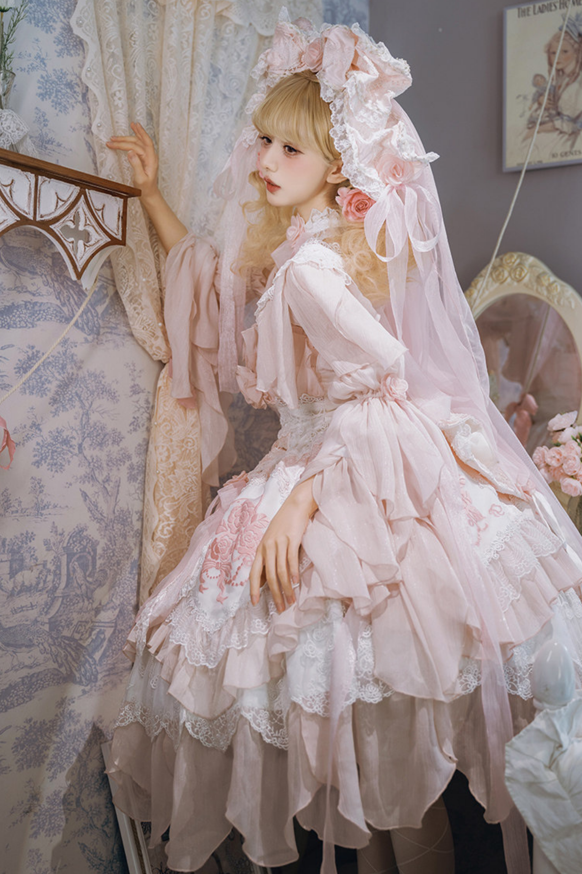 Fairy Princess Lolita Jumper Skirt + Hair Accessories + Sleeves