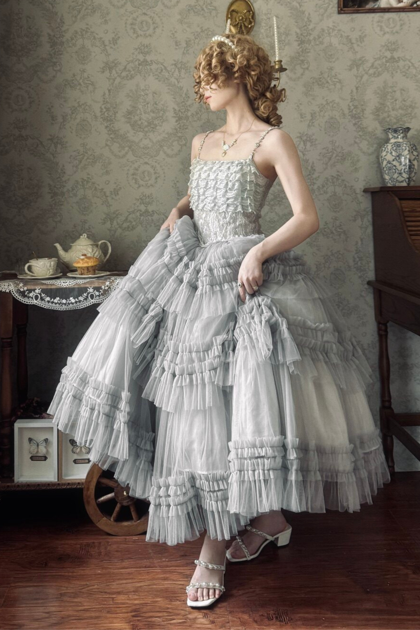 Lace Swan Lolita Camisole Dress