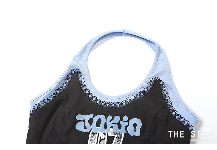 Y2K Aesthetic Halter Neck Crop Top