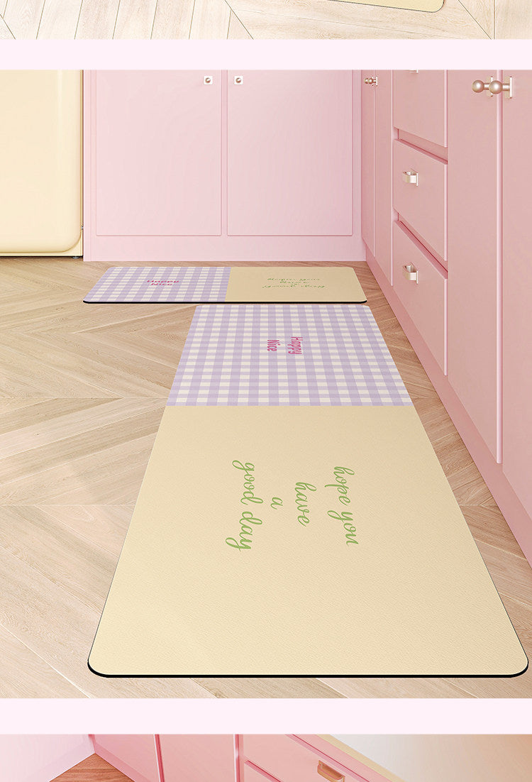 kawaii kitchen floor mat non-slip carpet
