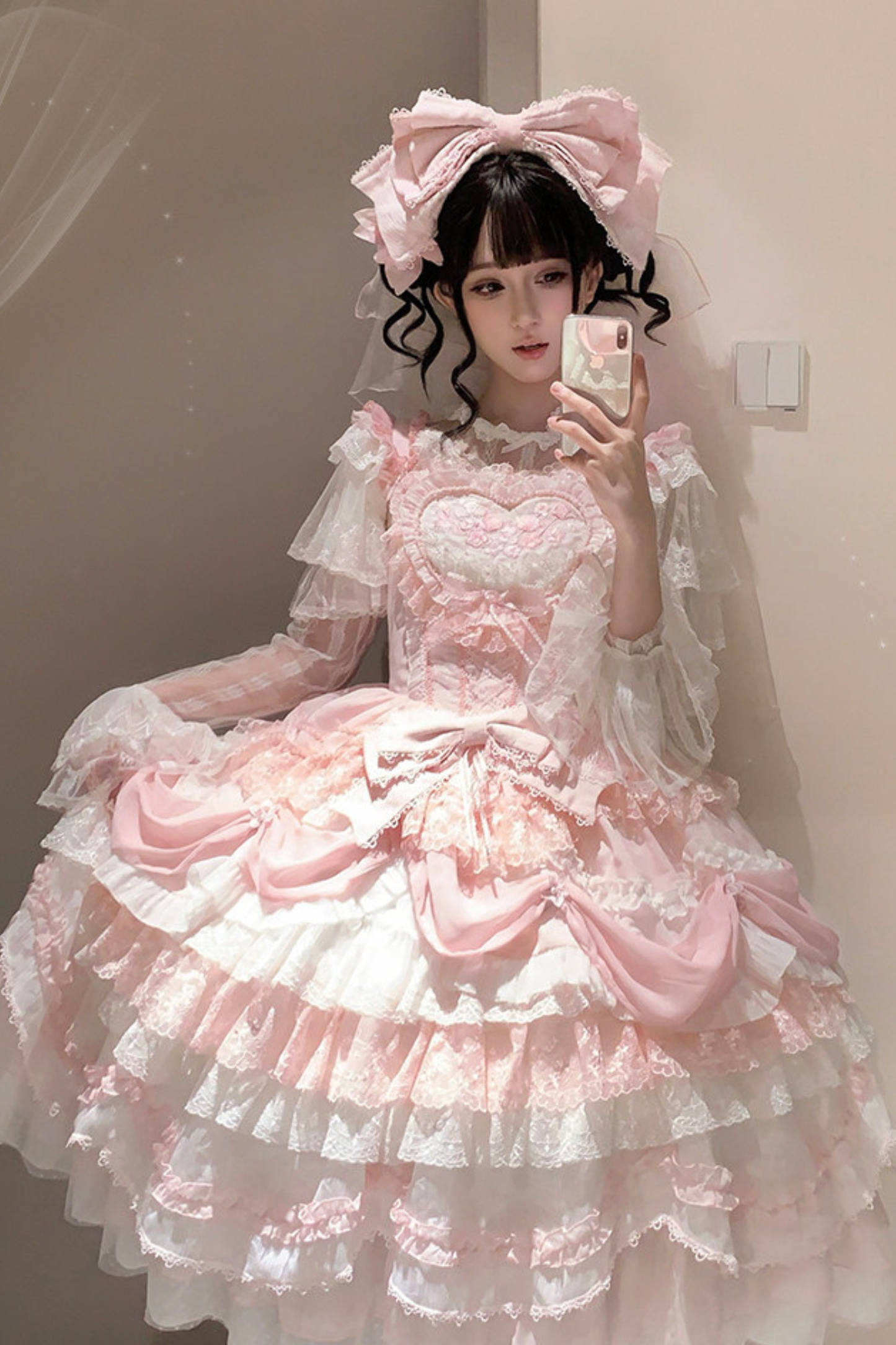 Pink Satin Sweetheart Dress