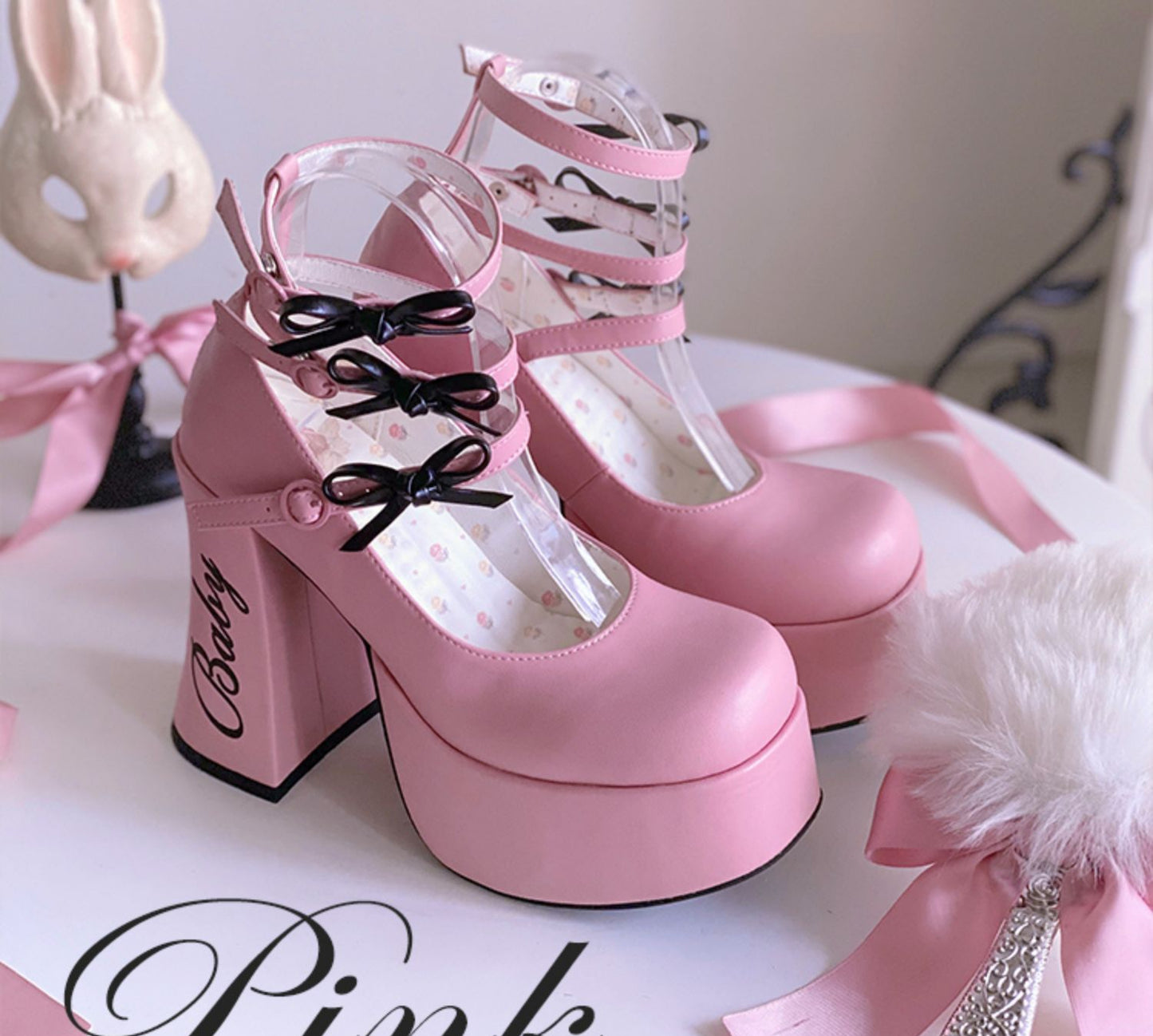 Barbie Diary Bows Coquette Platform High-heeled Shoes