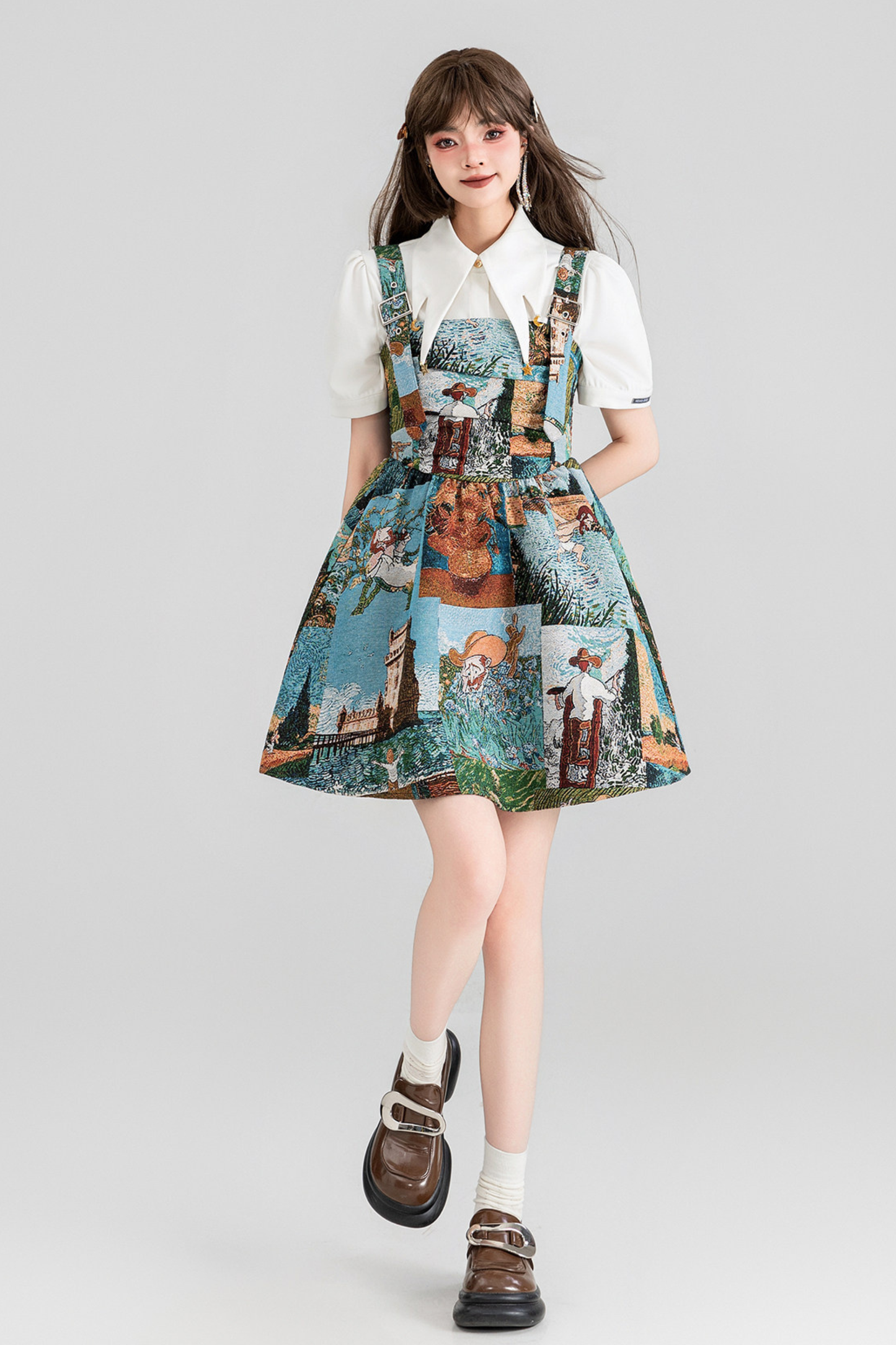 Jacquard Antique Painting Dress + Shirt