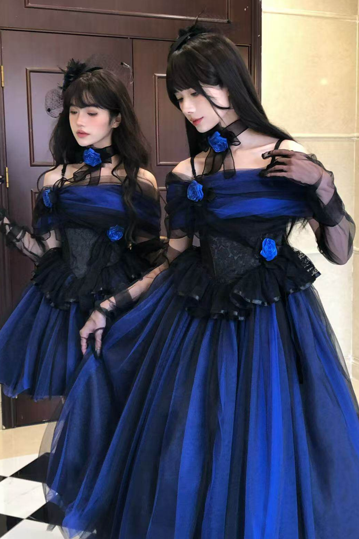 Klein Blue Shimmer Lolita Dress