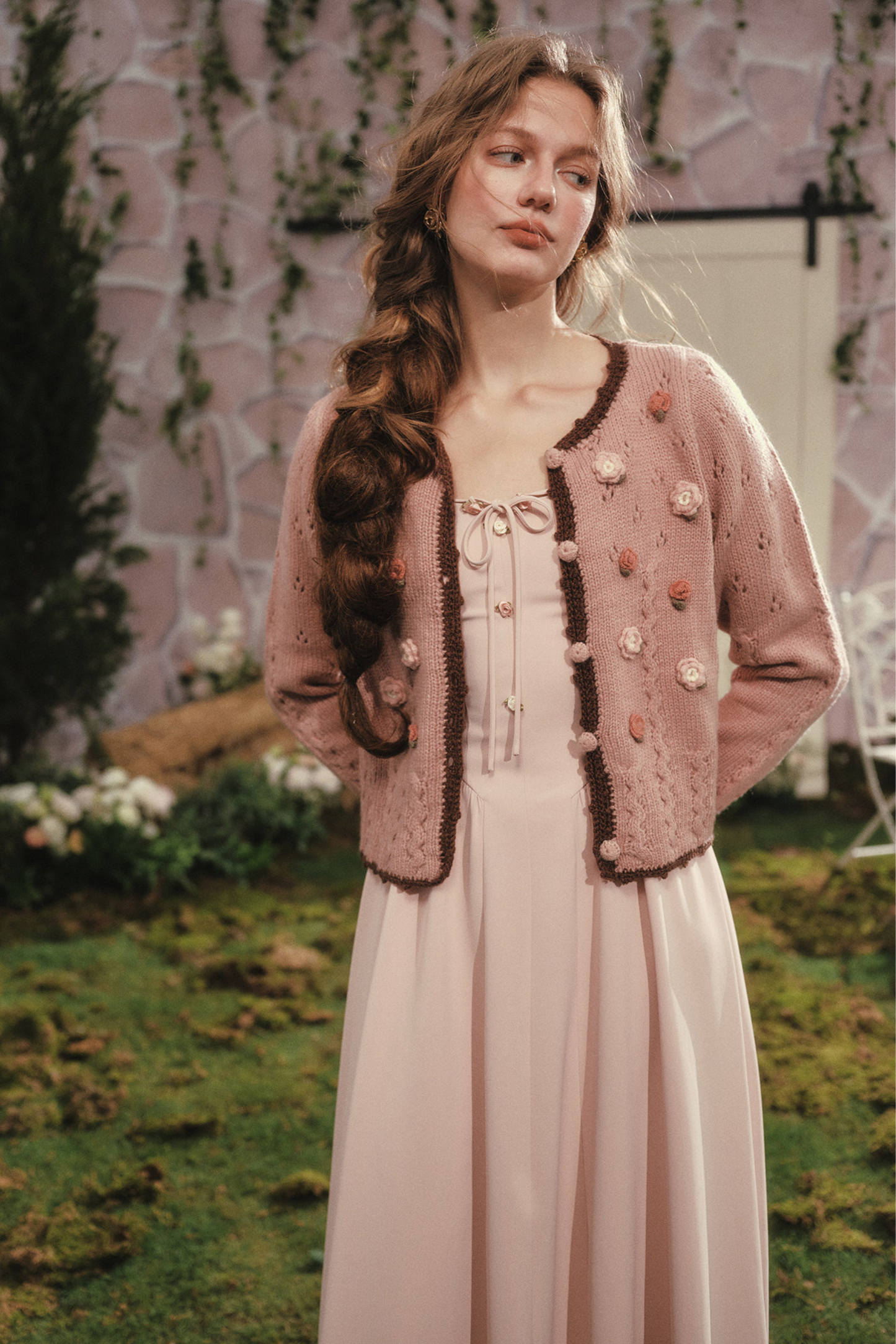 Lace Maid Rose Diary Dress + Garden Cardigan