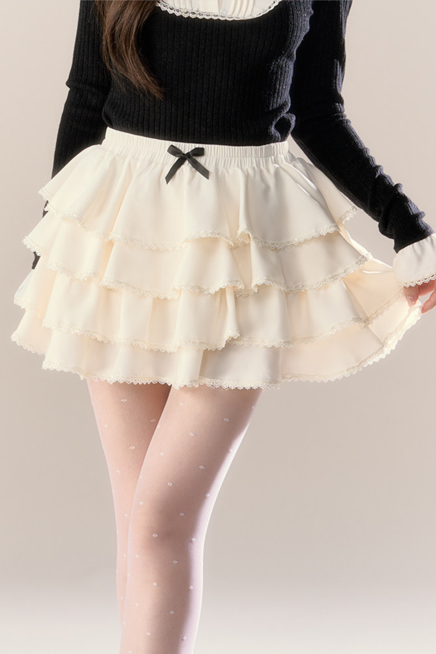 French College Top + Tiered Skirt