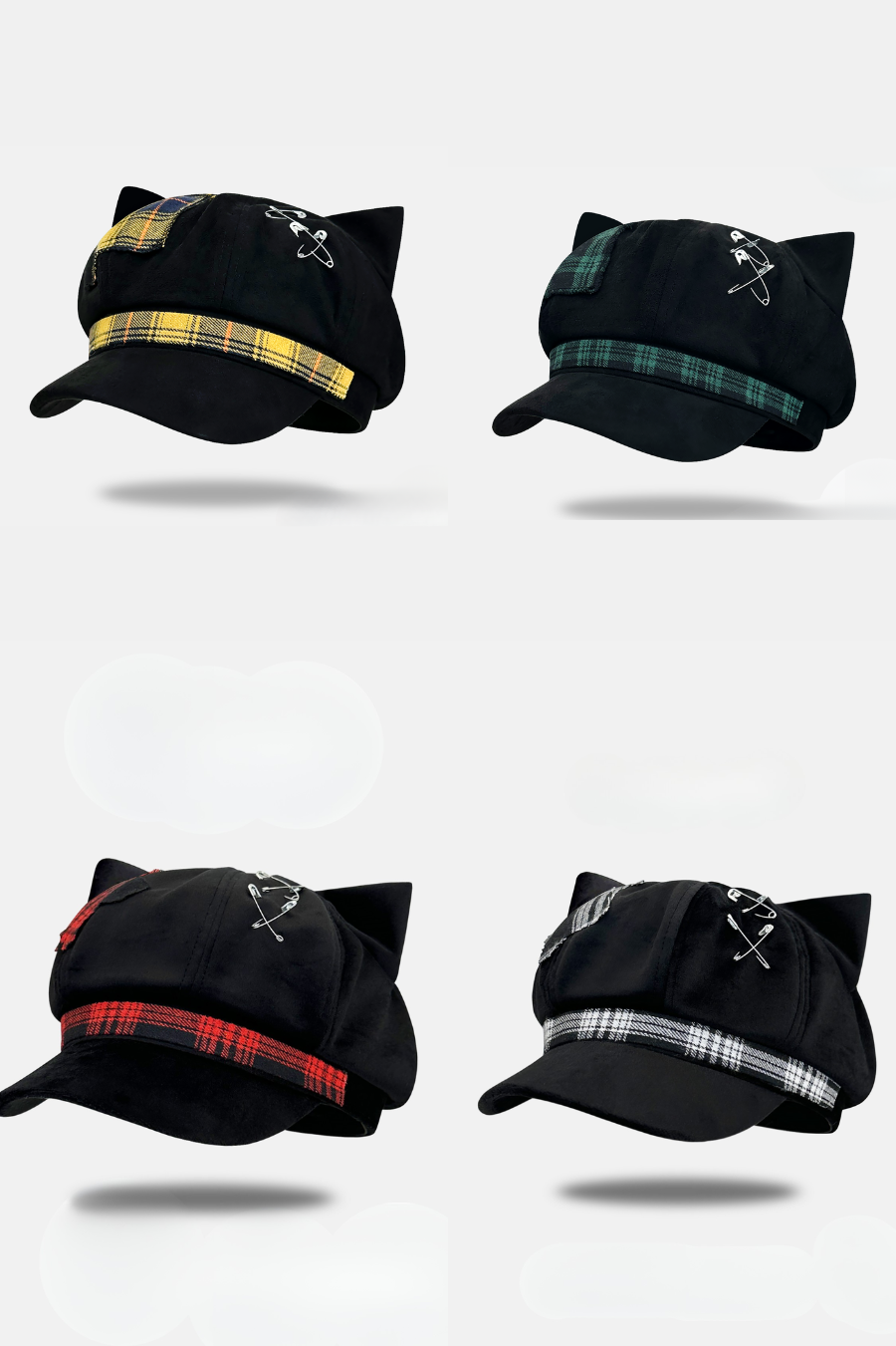 Cat Ear Subculture Check Hat