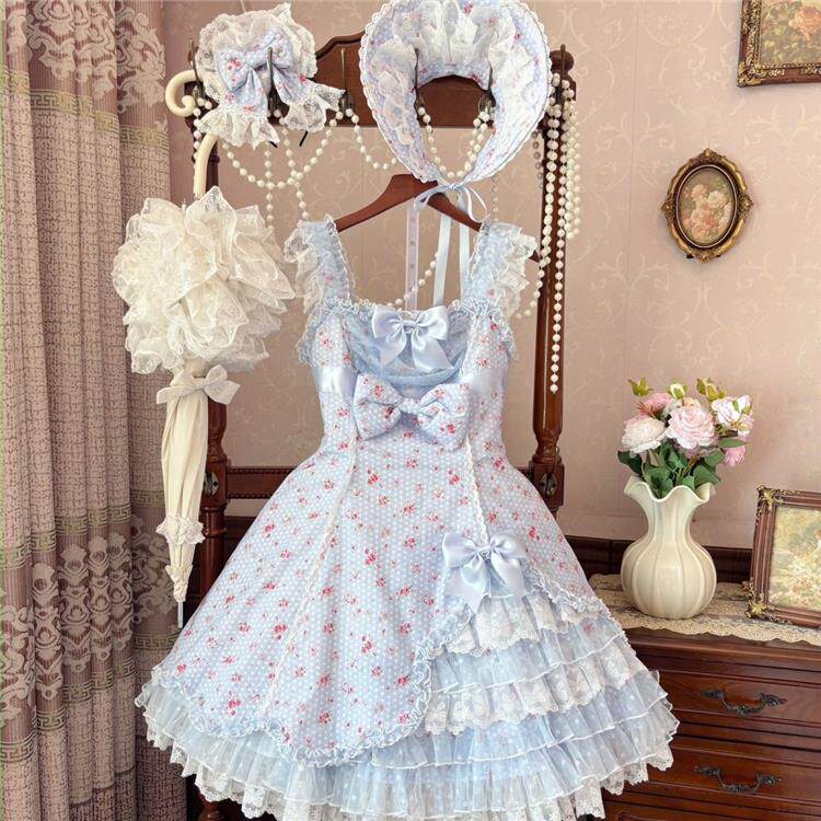 coquette floral lace princess dress