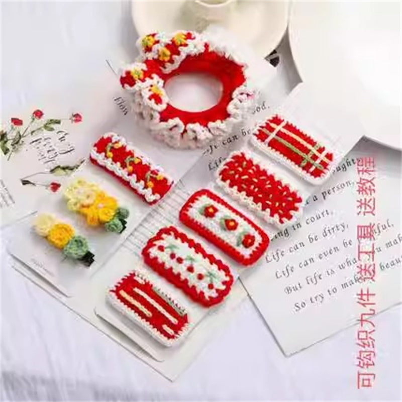 Christmas diy woolen hairpin