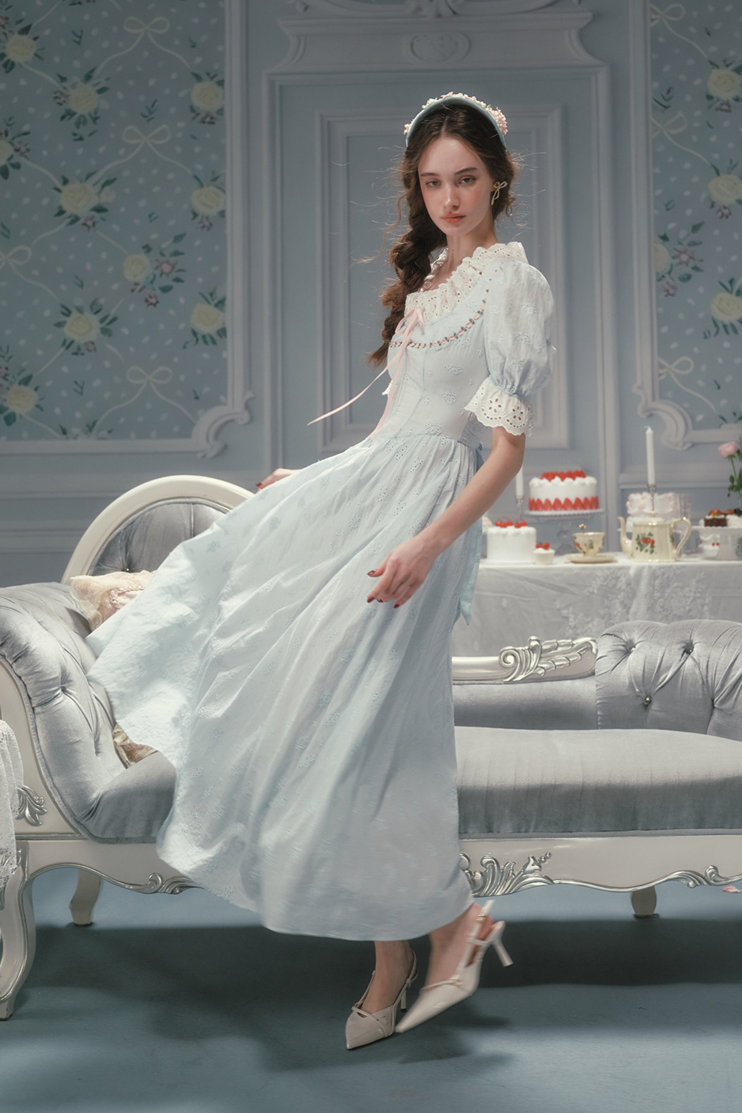 Élysée Cotton Fishbone Dress