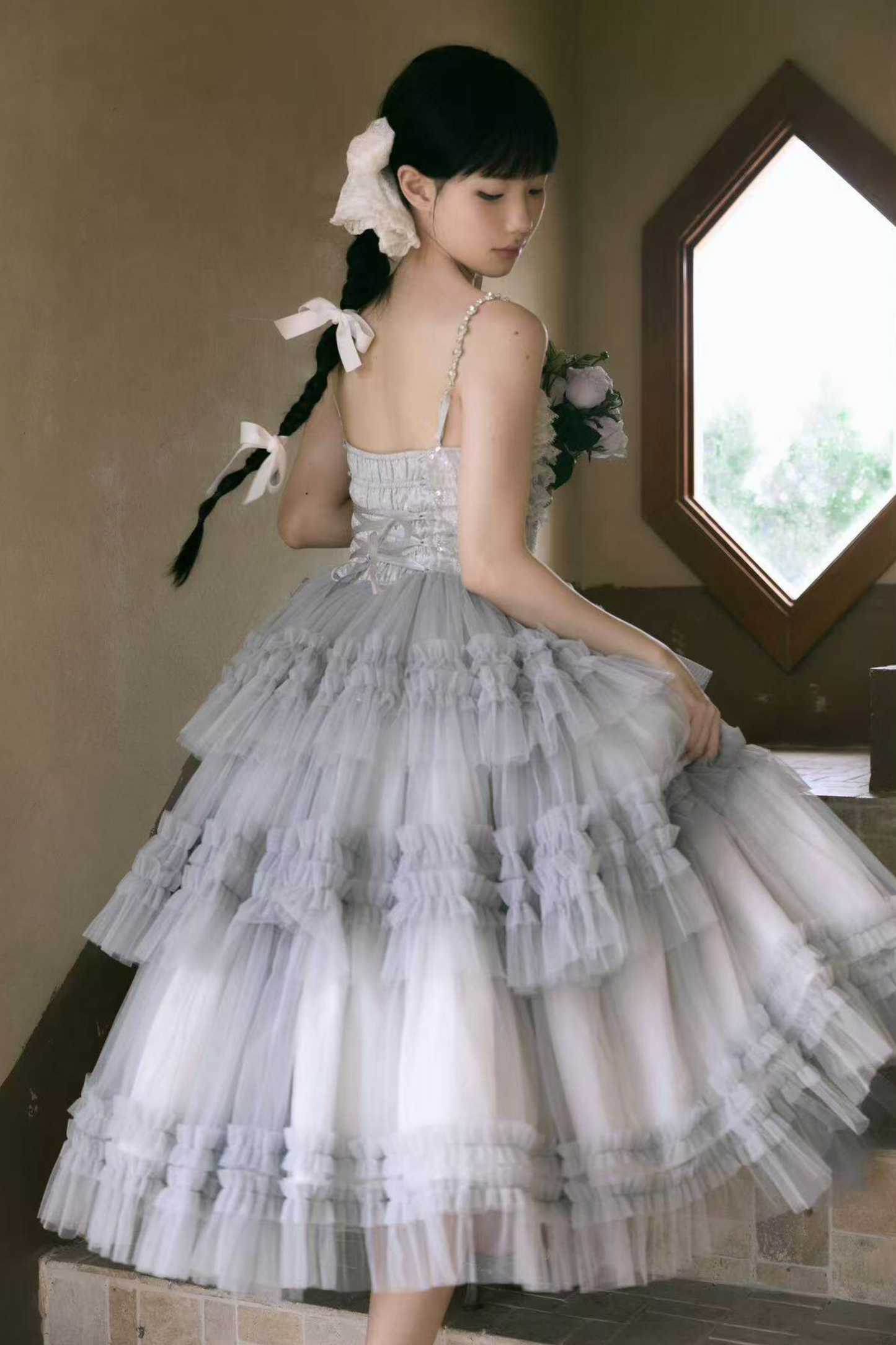 Lace Swan Lolita Camisole Dress