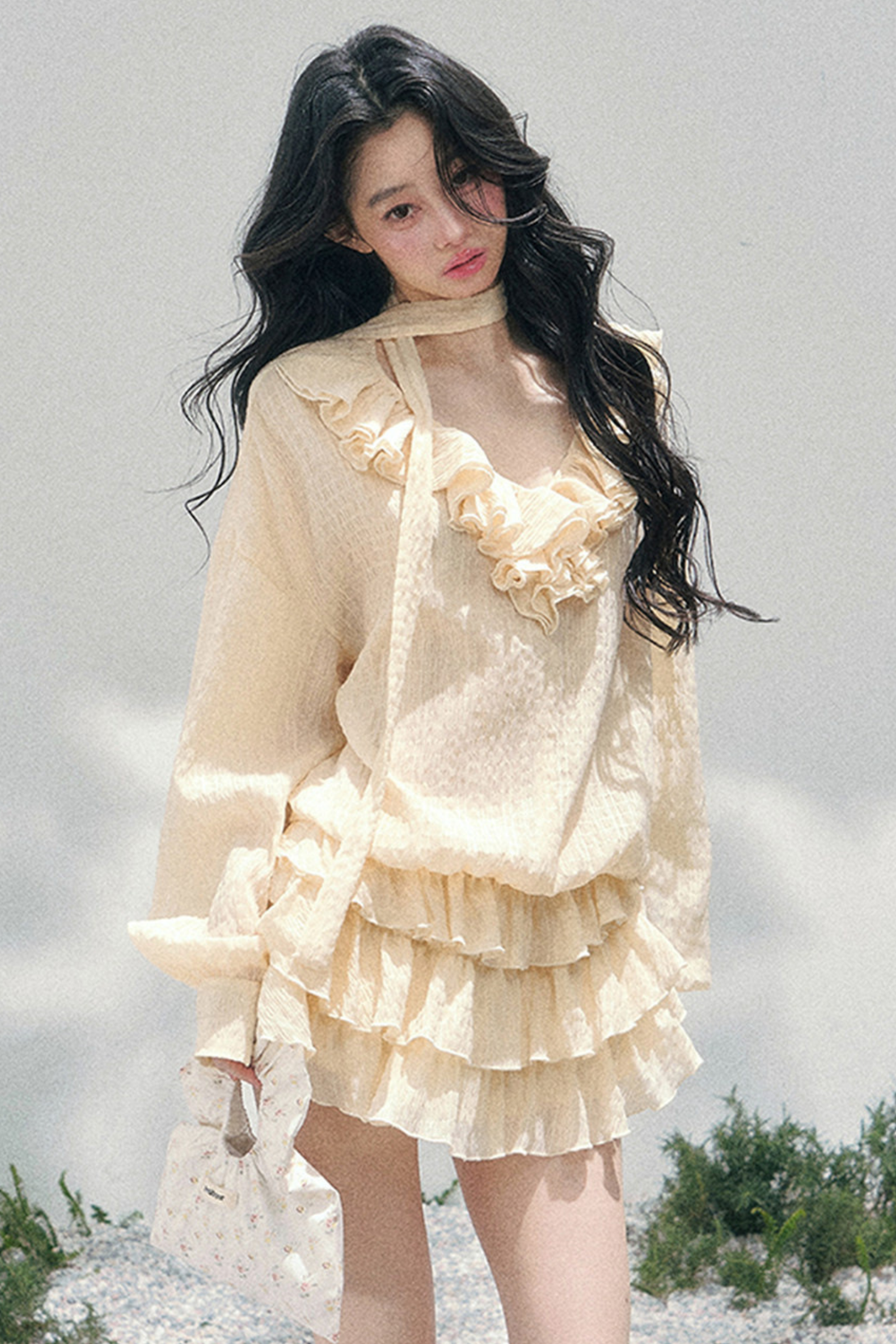 Evening Breeze Milky Dress + Inner Pants