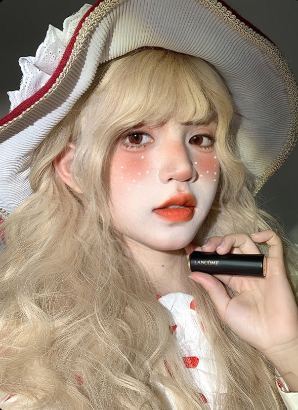 Golden Wool Curly Wig
